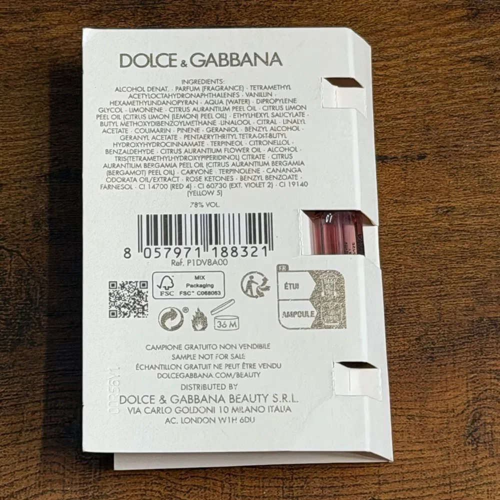 Designer Fragrance Discovery Set | Versace Mini + D&G & 7 Virtues Samples. NEW